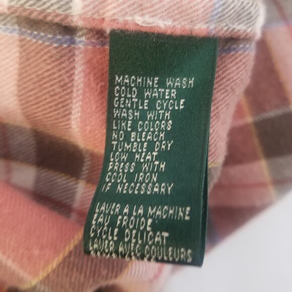 Lauren Ralph Lauren Vintage Plaid Flannel Shacket Work Shirt, Size L - Picture 4 of 11